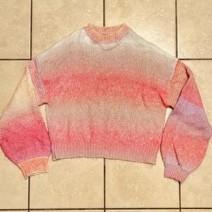 Small Multi-Color Bubble Sleeve Sweater.